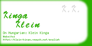 kinga klein business card